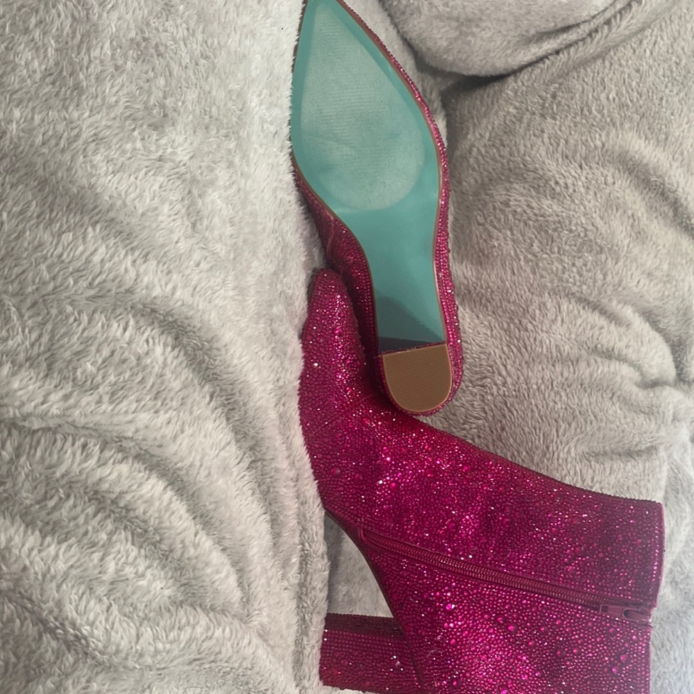 Betsy Johnson Rhinestone boots; size 8.5, never worn